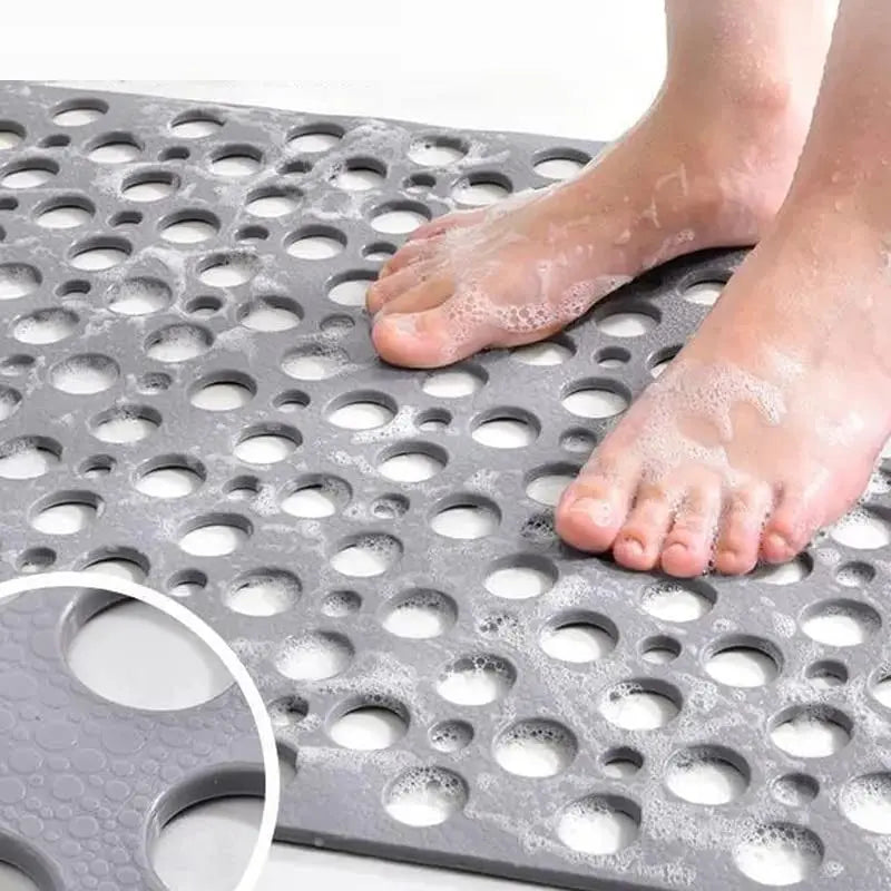 Non-Slip Shower & Tub Mat, Quick Drain, Strong Grip