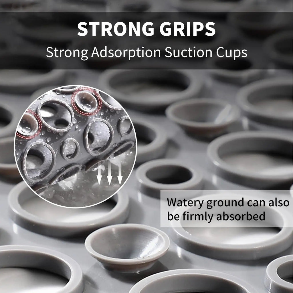Non-Slip Shower & Tub Mat, Quick Drain, Strong Grip